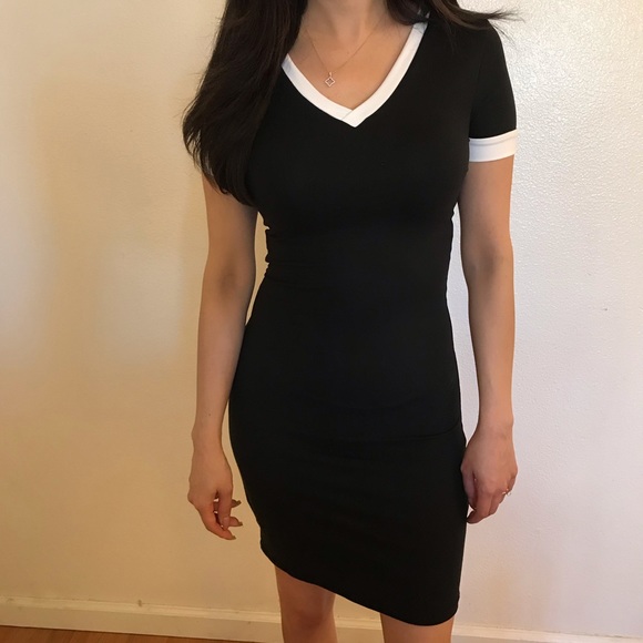 Black and White Tee Shirt Mini Dress - Picture 6 of 8